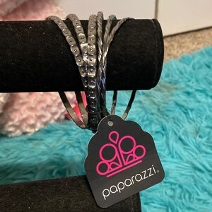 Paparazzi Metallic Silver Bracelet Set